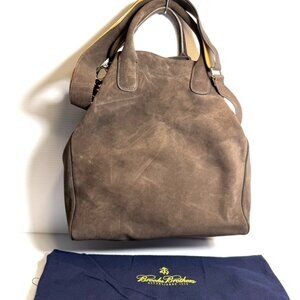 Brooks Brother Brown Suede Satchel Shoulder